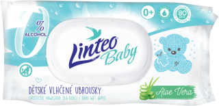 LINTEO BABY vlhčené obrúsky 80ks (s klipom)
