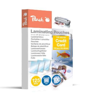 Peach laminovace fólie, Credit Card, 54x86mm, 125mic, 100ks, lesklé