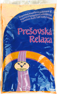 RELAXA PREŠOVSKÁ soľ do kúpeľa 1kg Jahoda (nepenivá)