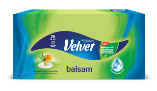 VELVET kozmetické obúsky Balsam 70ks 3 vrstvové