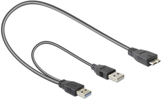 DeLock USB 3.0 kábel A samec USB 3.0 Micro B samec + USB 2.0 A samec