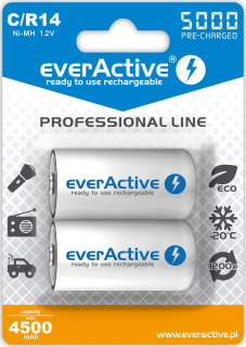 everActive professional line R14/C Ni-MH 5000 mAh - 2ks