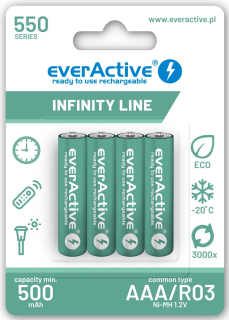everActive R03/AAA Ni-MH 550 mAh - 4ks