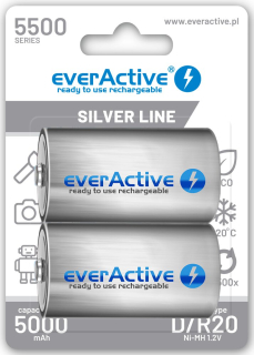 everActive silver line R20/D Ni-MH 5500 mAh - 2ks