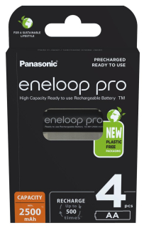 Panasonic Eneloop Pro AA/R6 2500mAh (BK-3HCDE/4BE) - 4ks